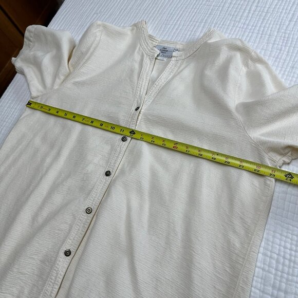 Hot Cotton Marc Ware Womens Button Up Top Size 1X Lagom 3/4 Sleeve Coastal Beach - Picture 5 of 6